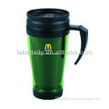 400ml double wall plastic mugs with handles